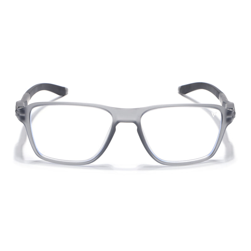 Voyage Active Grey Square Eyeglasses for Men & Women (9807MG5736-C4)