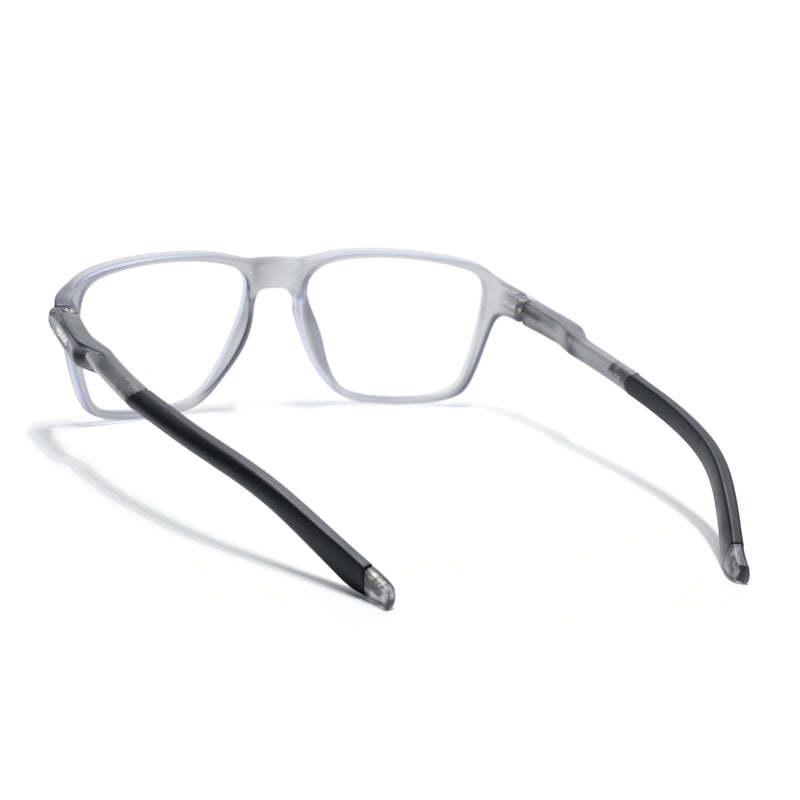 Voyage Active Grey Square Eyeglasses for Men & Women (9807MG5736-C4)
