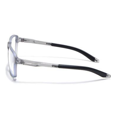 Voyage Active Grey Square Eyeglasses for Men & Women (9807MG5736-C4)