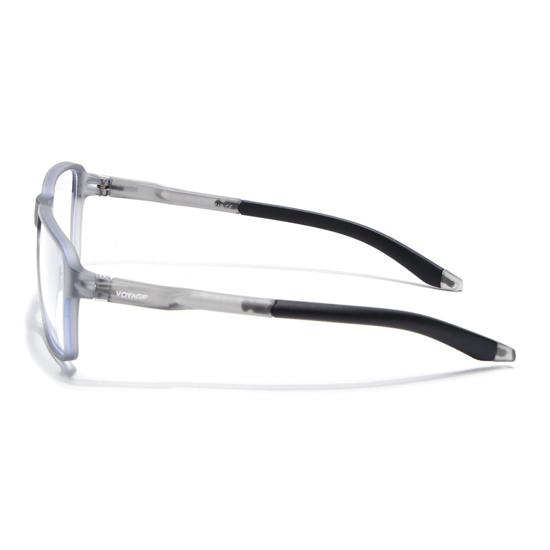 Voyage Active Grey Square Eyeglasses for Men & Women (9807MG5736-C4)