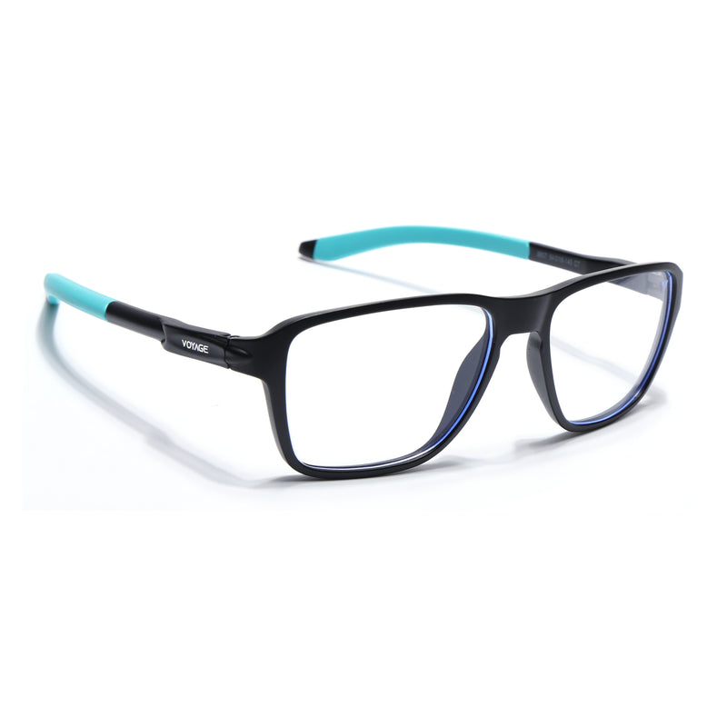 Voyage Active Black Square Eyeglasses for Men & Women (9807MG5737-C5)