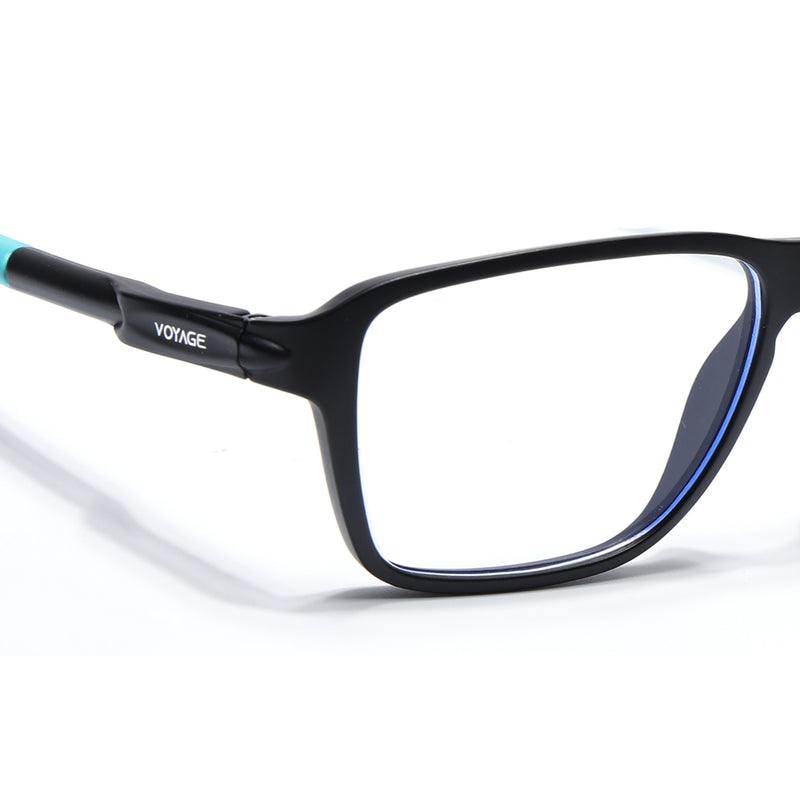 Voyage Active Black Square Eyeglasses for Men & Women (9807MG5737-C5)