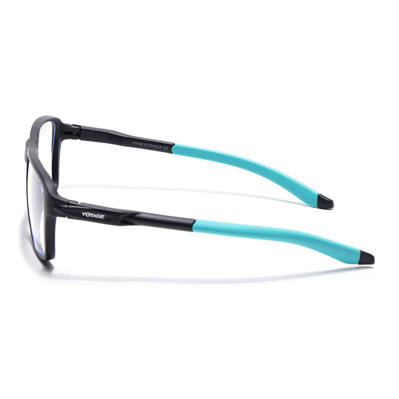 Voyage Active Black Square Eyeglasses for Men & Women (9807MG5737-C5)