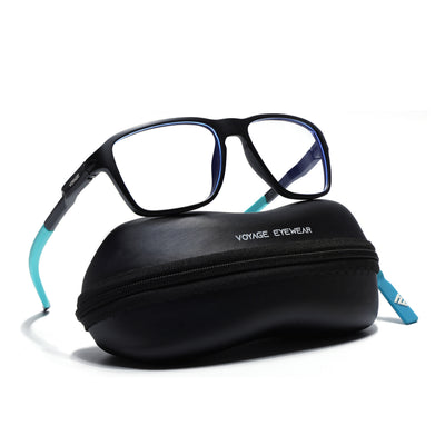 Voyage Active Black Square Eyeglasses for Men & Women (9807MG5737-C5)