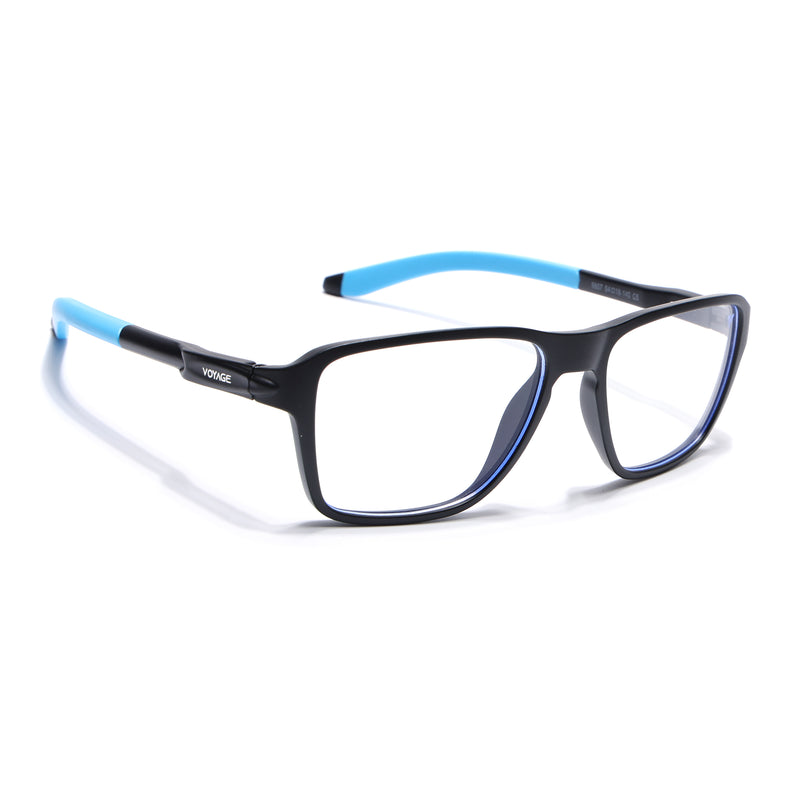 Voyage Active Black Square Eyeglasses for Men & Women (9807MG5738-C6)