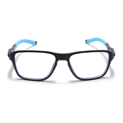Voyage Active Black Square Eyeglasses for Men & Women (9807MG5738-C6)