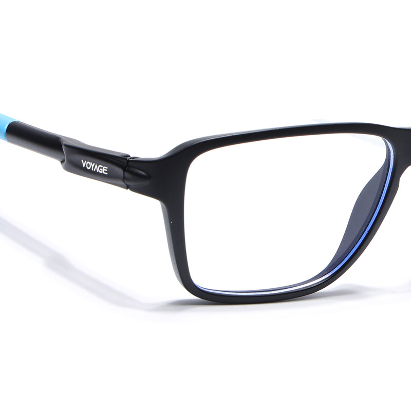 Voyage Active Black Square Eyeglasses for Men & Women (9807MG5738-C6)