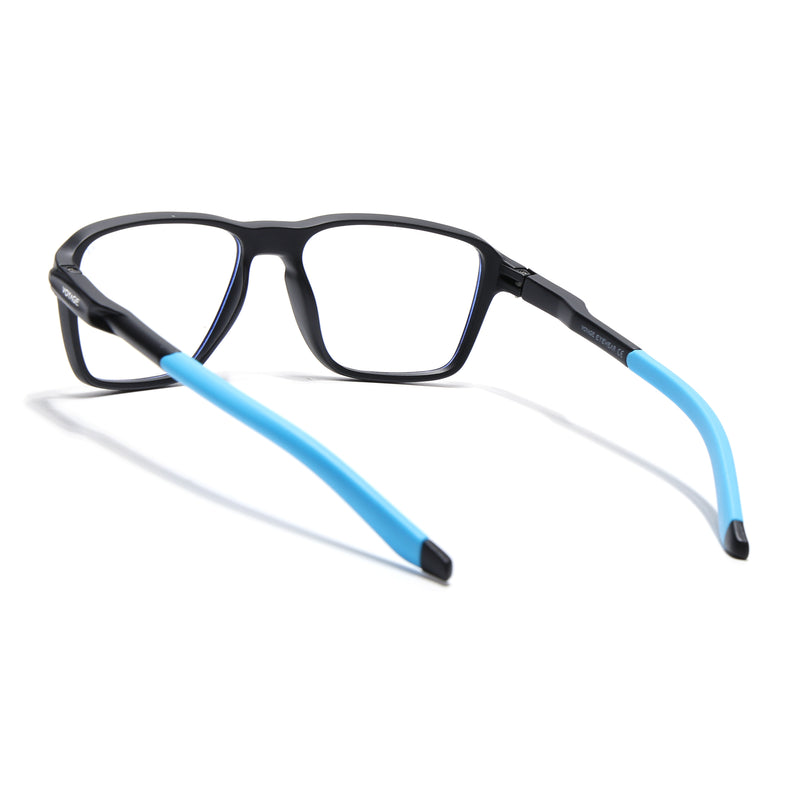 Voyage Active Black Square Eyeglasses for Men & Women (9807MG5738-C6)
