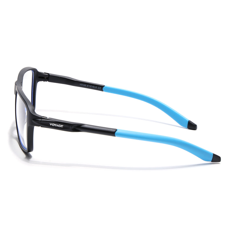 Voyage Active Black Square Eyeglasses for Men & Women (9807MG5738-C6)