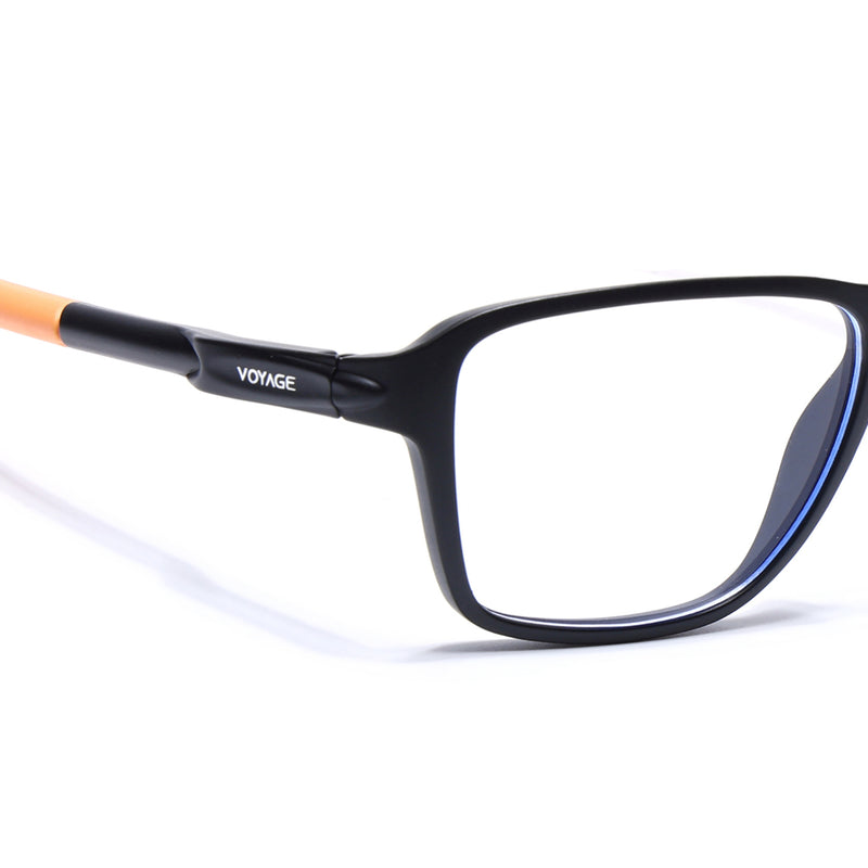 Voyage Active Black Square Eyeglasses for Men & Women (9807MG5739-C7)