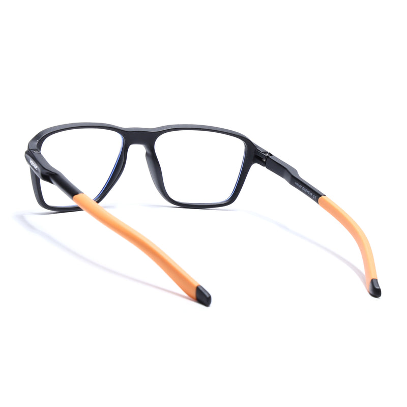 Voyage Active Black Square Eyeglasses for Men & Women (9807MG5739-C7)