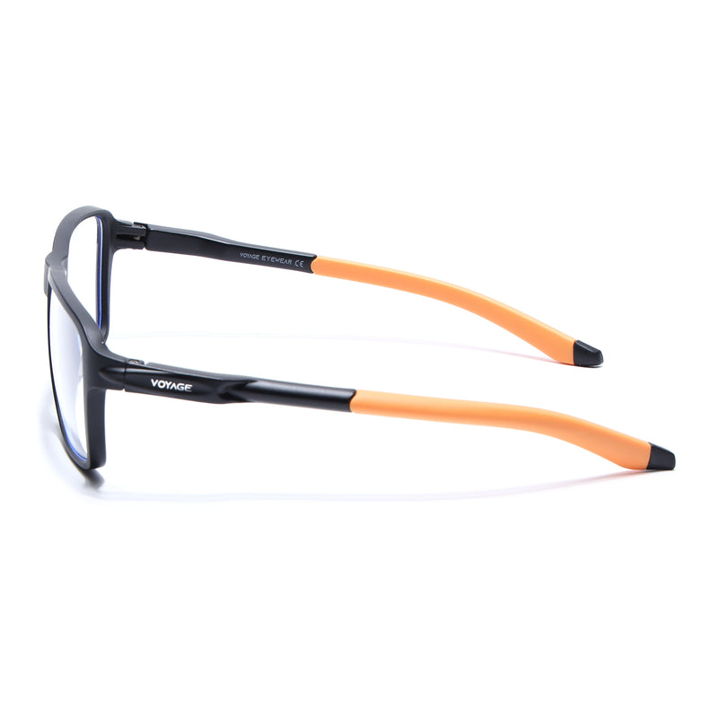 Voyage Active Black Square Eyeglasses for Men & Women (9807MG5739-C7)