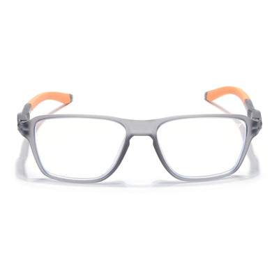 Voyage Active Grey Square Eyeglasses for Men & Women (9807MG5740-C8)