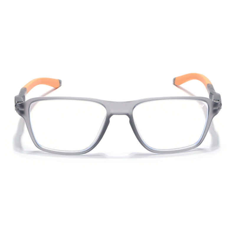 Voyage Active Grey Square Eyeglasses for Men & Women (9807MG5740-C8)