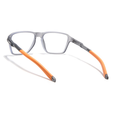 Voyage Active Grey Square Eyeglasses for Men & Women (9807MG5740-C8)