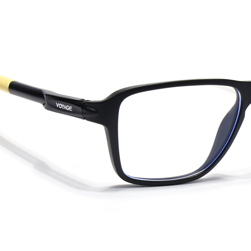 Voyage Active Black Square Eyeglasses for Men & Women (9807MG5741-C9)