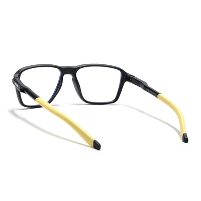 Voyage Active Black Square Eyeglasses for Men & Women (9807MG5741-C9)