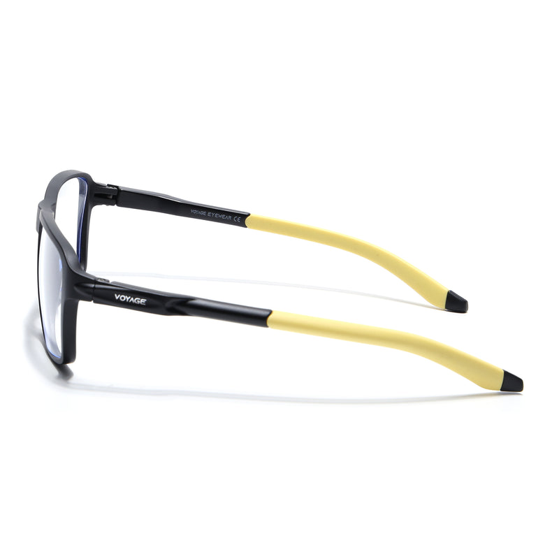 Voyage Active Black Square Eyeglasses for Men & Women (9807MG5741-C9)