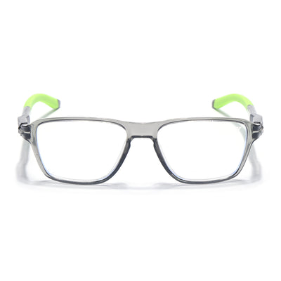 Voyage Active Transparent Grey Square Eyeglasses for Men & Women (9807MG5742-C10)
