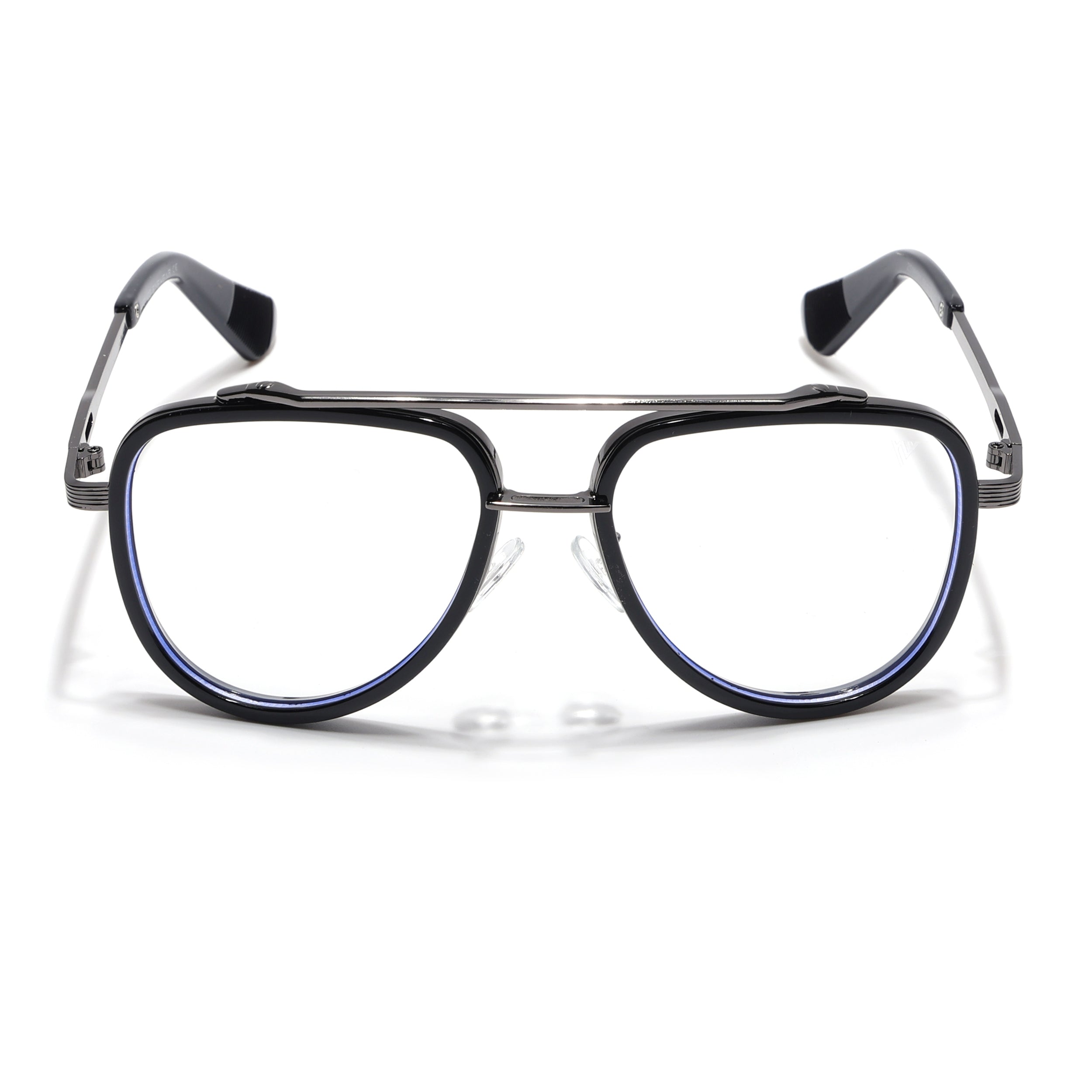 Voyage Black & Grey Wayfarer Eyeglasses for Men & Women (98081MG5274-C1)