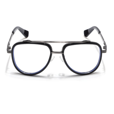 Voyage Black & Grey Wayfarer Eyeglasses for Men & Women (98081MG5274-C1)