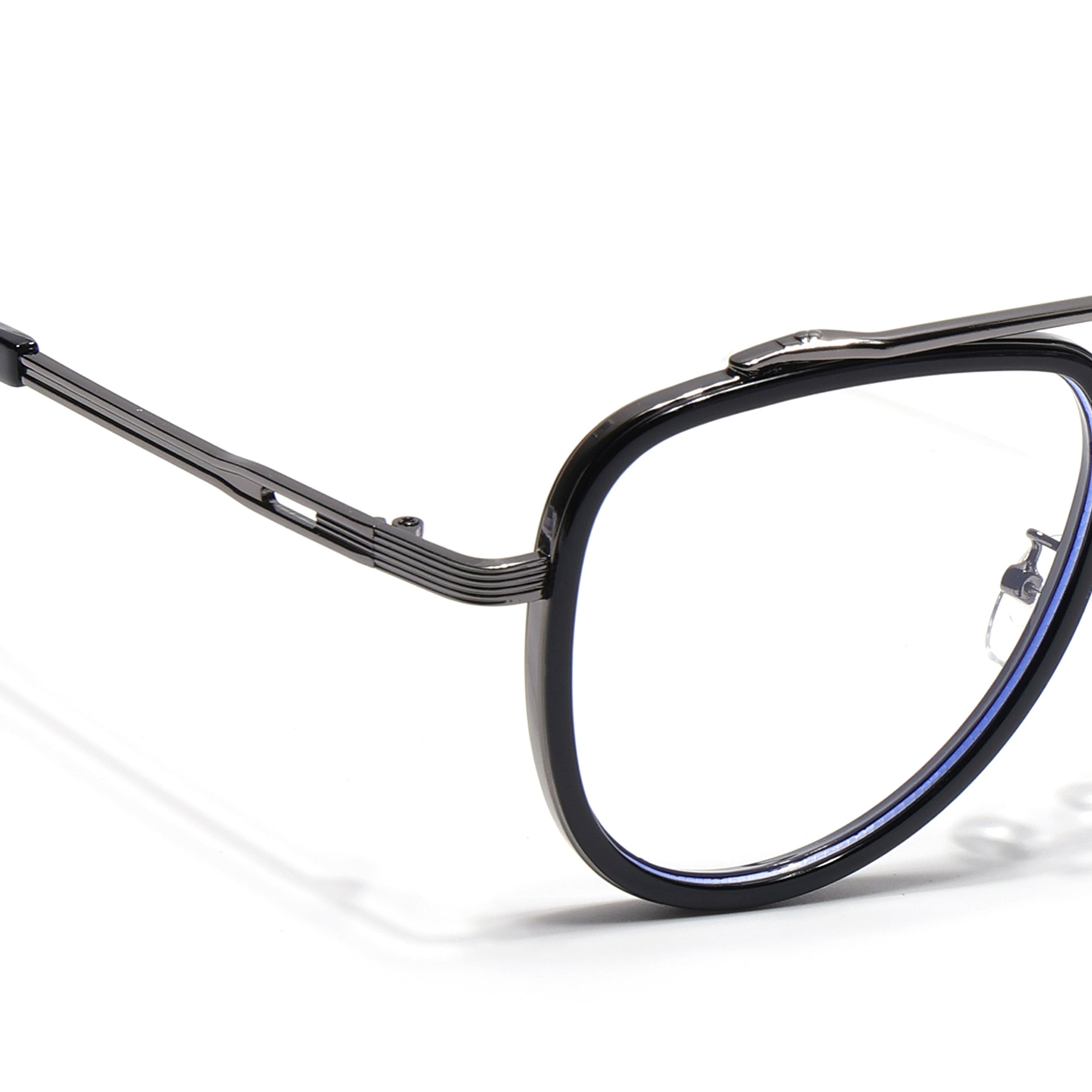 Voyage Black & Grey Wayfarer Eyeglasses for Men & Women (98081MG5274-C1)