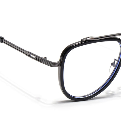 Voyage Black & Grey Wayfarer Eyeglasses for Men & Women (98081MG5274-C1)