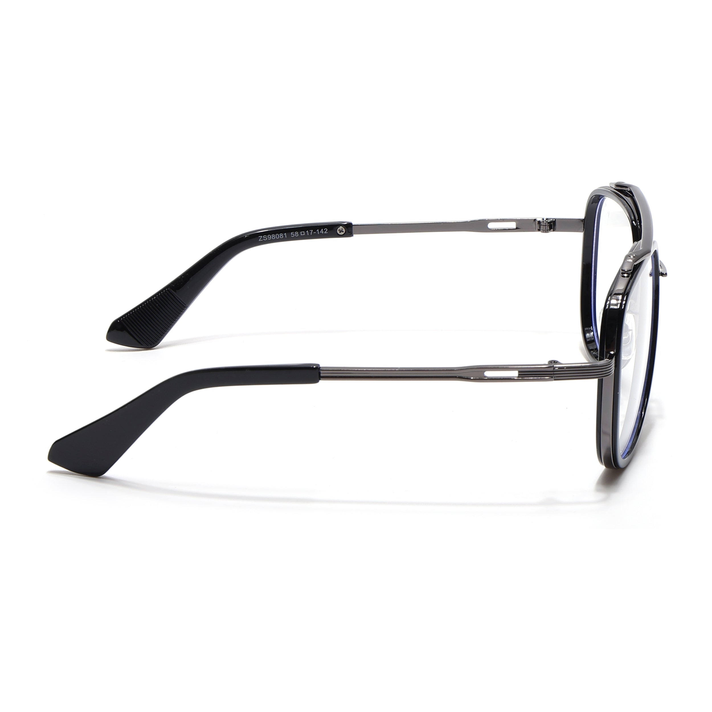 Voyage Black & Grey Wayfarer Eyeglasses for Men & Women (98081MG5274-C1)