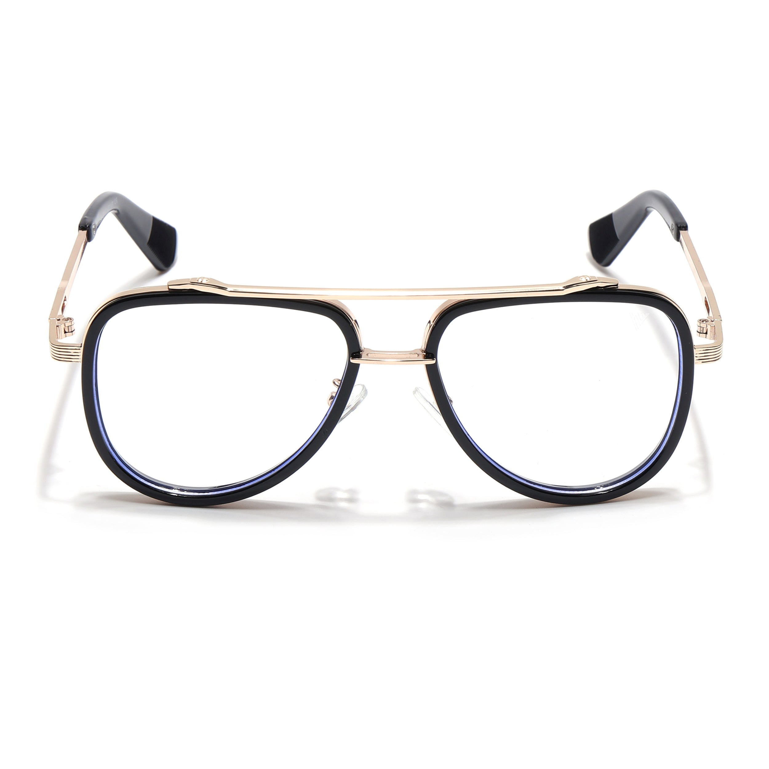 Voyage Black & Golden Wayfarer Eyeglasses for Men & Women (98081MG5275-C2)