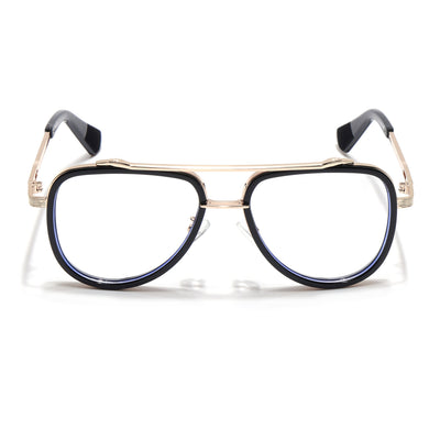 Voyage Black & Golden Wayfarer Eyeglasses for Men & Women (98081MG5275-C2)