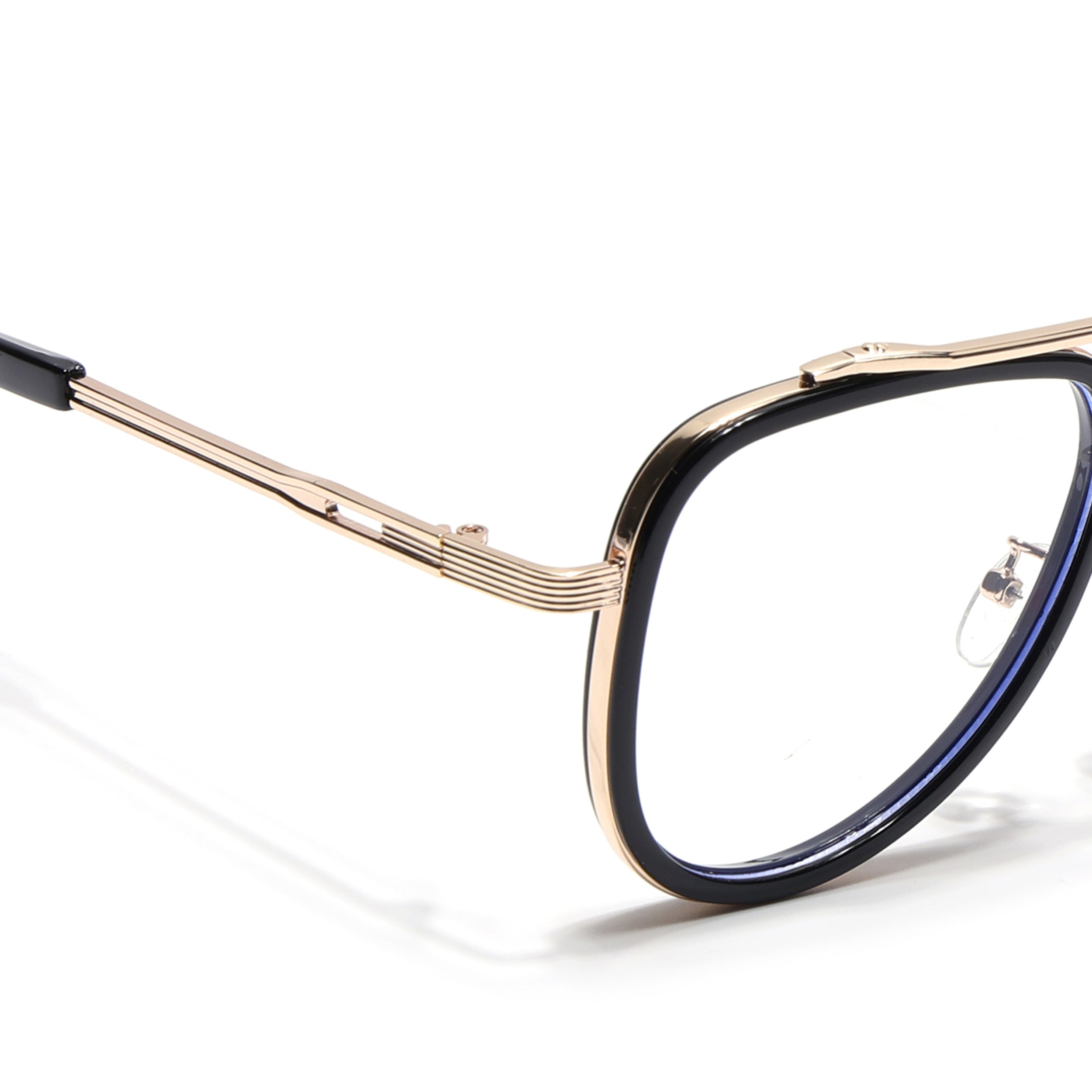 Voyage Black & Golden Wayfarer Eyeglasses for Men & Women (98081MG5275-C2)