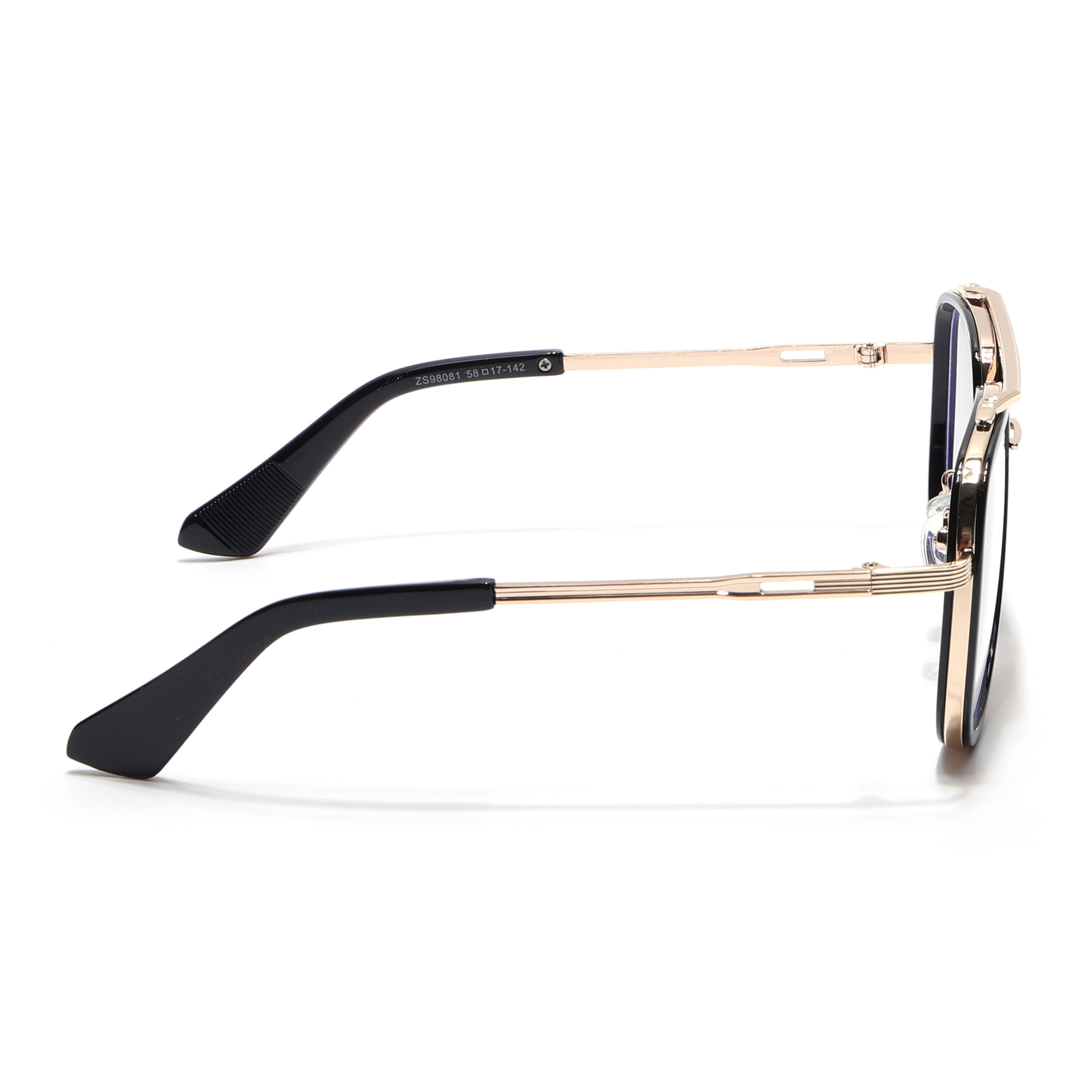 Voyage Black & Golden Wayfarer Eyeglasses for Men & Women (98081MG5275-C2)