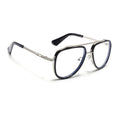 Voyage Black & Silver Wayfarer Eyeglasses for Men & Women (98081MG5276-C3)