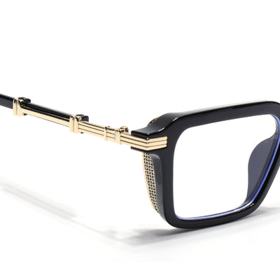 Voyage Goat Black & Golden Square Eyeglasses for Men & Women (98086MG4569-C1)