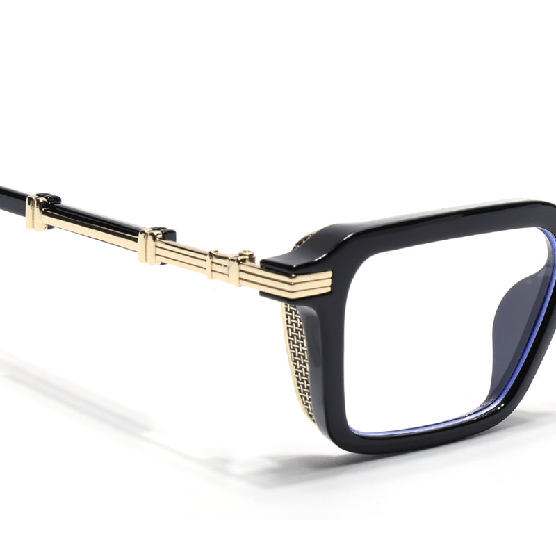 Voyage Goat Black & Golden Square Eyeglasses for Men & Women (98086MG4569-C1)