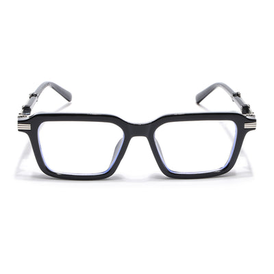 Voyage Goat Black & Silver Square Eyeglasses for Men & Women (98086MG4824-C2)