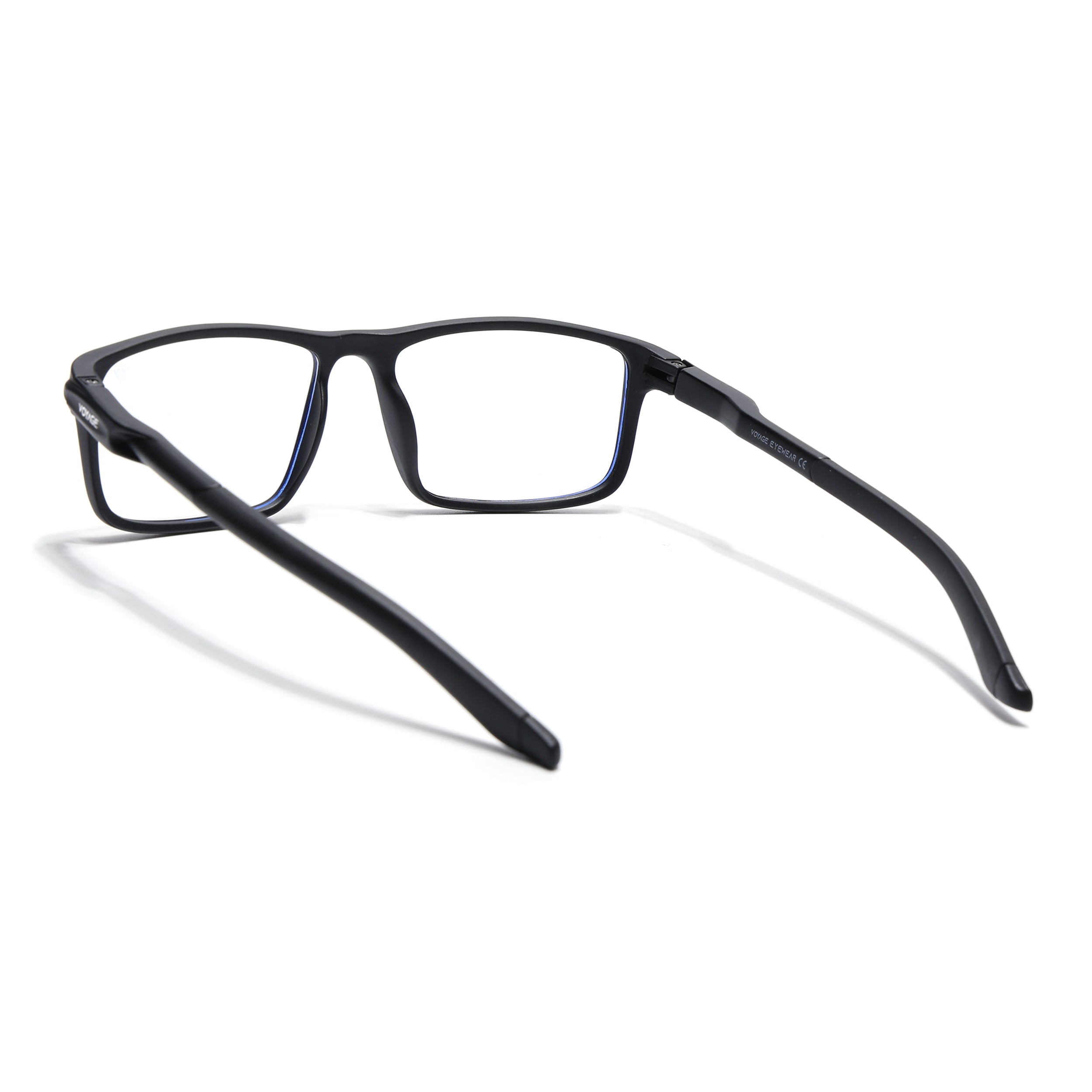 Voyage Active Black Rectangle Eyeglasses for Men & Women (9808MG5743-C1)