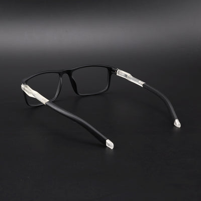 Voyage Active Black Rectangle Eyeglasses for Men & Women (9808MG5744-C2)