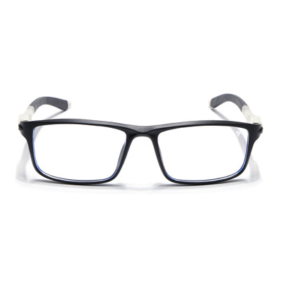 Voyage Active Black Rectangle Eyeglasses for Men & Women (9808MG5744-C2)