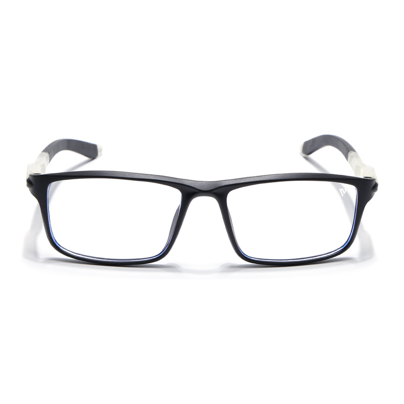 Voyage Active Black Rectangle Eyeglasses for Men & Women (9808MG5744-C2)