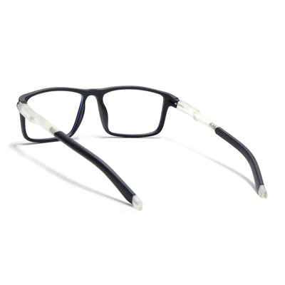 Voyage Active Black Rectangle Eyeglasses for Men & Women (9808MG5744-C2)