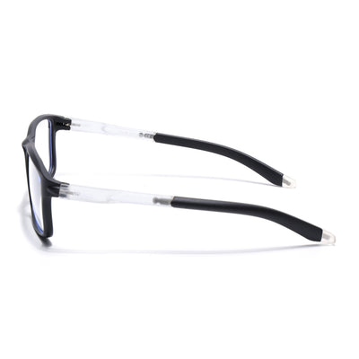 Voyage Active Black Rectangle Eyeglasses for Men & Women (9808MG5744-C2)