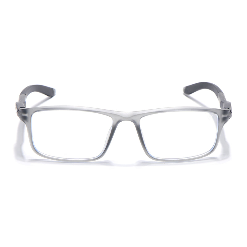 Voyage Active Grey Rectangle Eyeglasses for Men & Women (9808MG5745-C3)