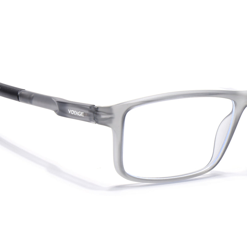 Voyage Active Grey Rectangle Eyeglasses for Men & Women (9808MG5745-C3)