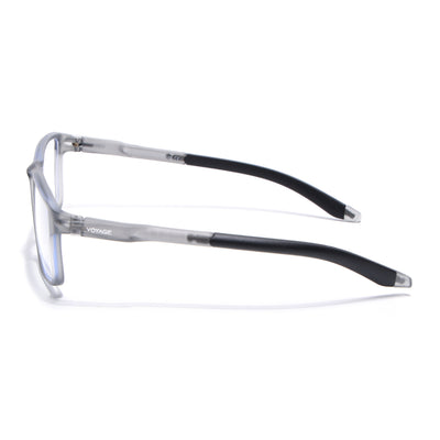 Voyage Active Grey Rectangle Eyeglasses for Men & Women (9808MG5745-C3)