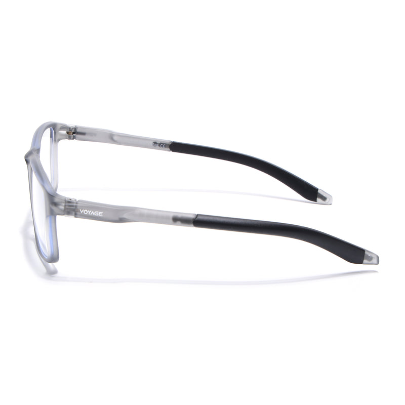 Voyage Active Grey Rectangle Eyeglasses for Men & Women (9808MG5745-C3)