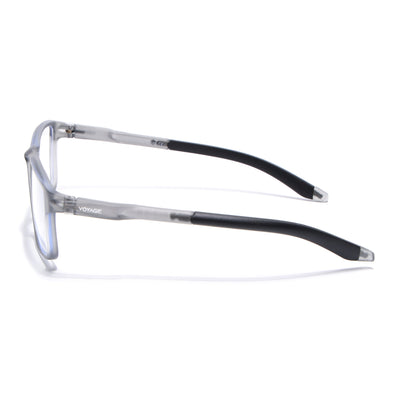 Voyage Active Grey Rectangle Eyeglasses for Men & Women (9808MG5745-C3)