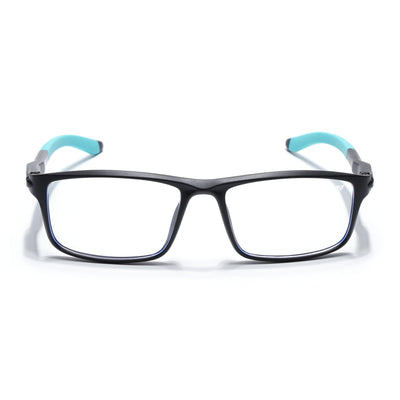 Voyage Active Black Rectangle Eyeglasses for Men & Women (9808MG5746-C4)