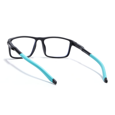 Voyage Active Black Rectangle Eyeglasses for Men & Women (9808MG5746-C4)