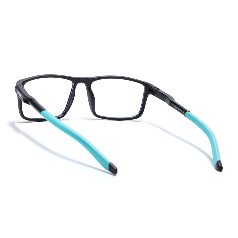 Voyage Active Black Rectangle Eyeglasses for Men & Women (9808MG5746-C4)